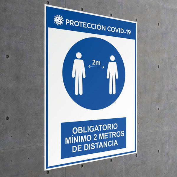 Autocollants: Protection covid19 distance 2 mètres
