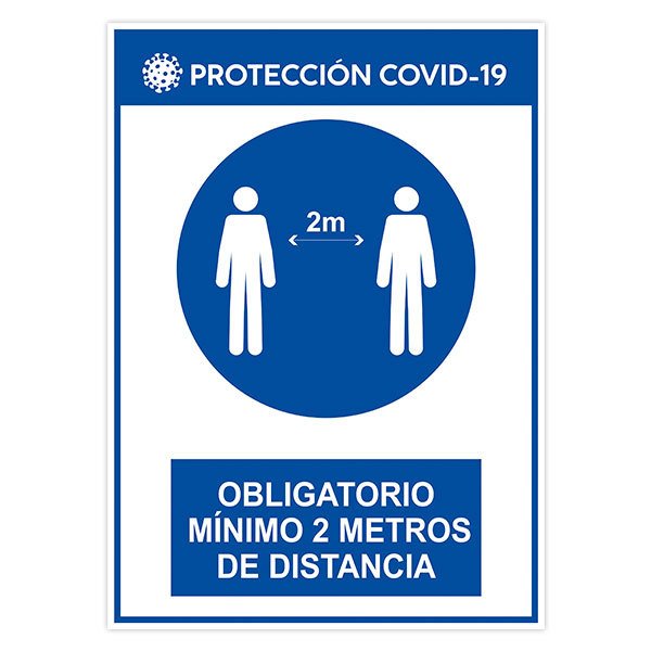 Autocollants: Protection covid19 distance 2 mètres