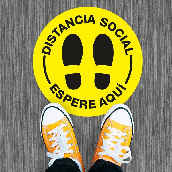Autocollants: Sticker Sol distance sociale