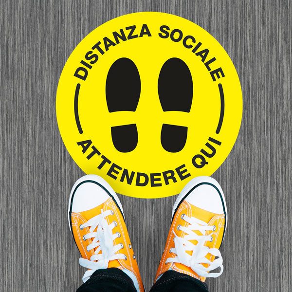 Autocollants: Sticker Sol Distanza Sociale en italien