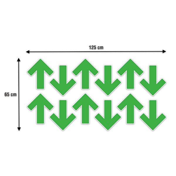 Autocollants: Set 12X Flèches Soil Arrows Vertes