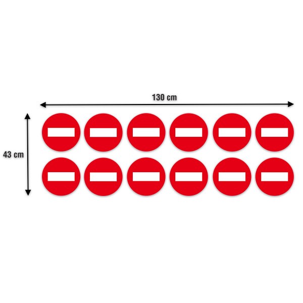 Autocollants: Kit 12X Signes Soil Interdits