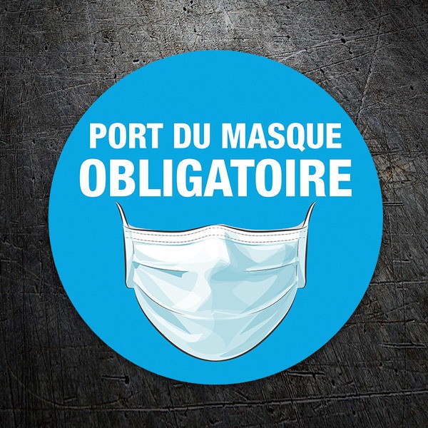 Autocollants: Protection covid19 utilisation du masque