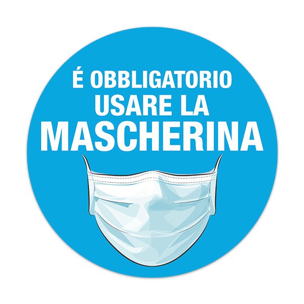 Autocollants: Protection covid19 utilisation du masque en italie