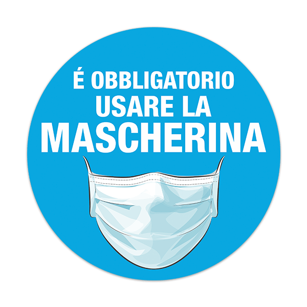Autocollants: Protection covid19 utilisation du masque en italie 0