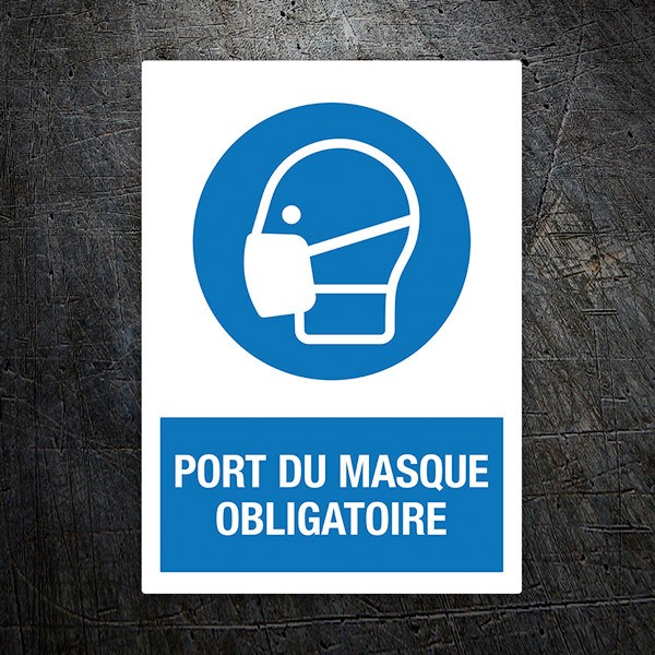 Autocollants: Protection Masque obligatoire en français