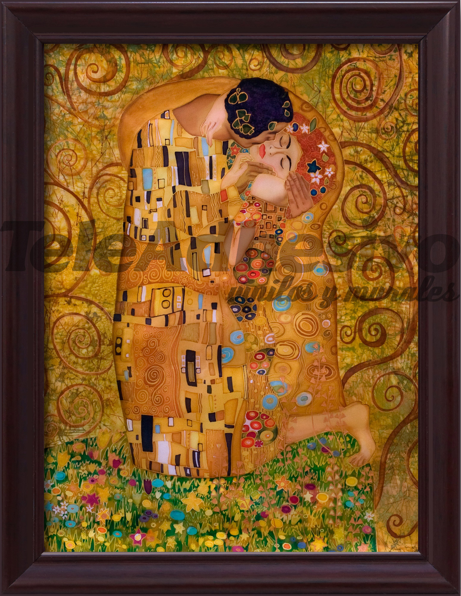 Stickers muraux: Imaginez le baiser de Klimt
