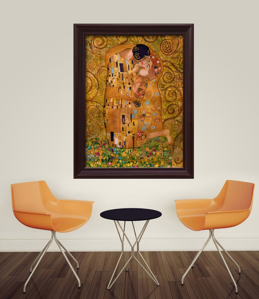 Stickers muraux: Imaginez le baiser de Klimt