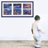 Stickers muraux: Peinture Triptyque des fonds marins 4