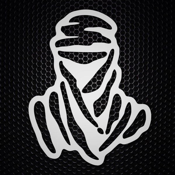 Autocollants: Silhouette Humaine avec Tissu Abstrait