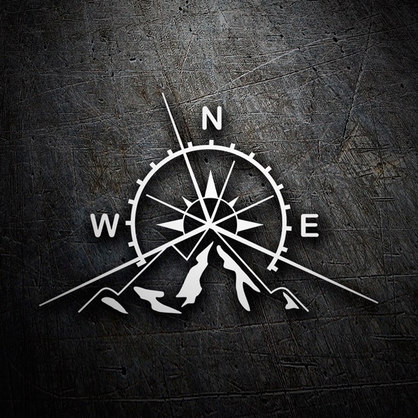 Autocollants: Montagnes et Rose des Vents