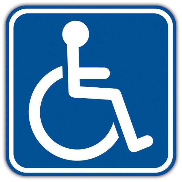 Stickers muraux: Signal handicapé