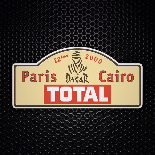 Autocollants: Rallye Dakar Paris Le Caire TOTAL