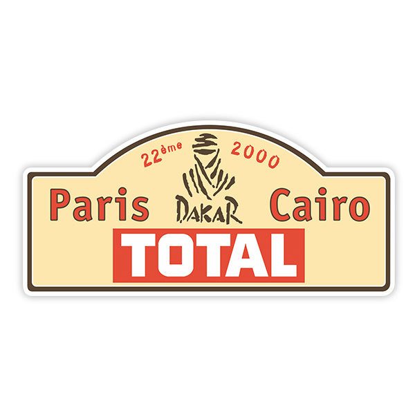 Autocollants: Rallye Dakar Paris Le Caire TOTAL