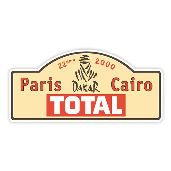 Autocollants: Rallye Dakar Paris Le Caire TOTAL