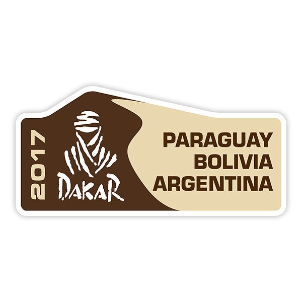 Autocollants: Dakar Paraguay Bolivie Argentine 2017
