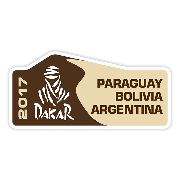 Autocollants: Dakar Paraguay Bolivie Argentine 2017