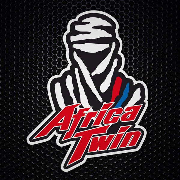 Autocollants: Figure Humaine Motocycliste avec Foulard et Texte 