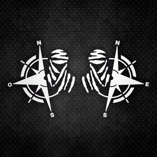 Autocollants: 2X Dakar Rose des Vents
