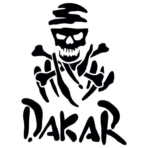 Autocollants: Calavera Dakar avec Os Crois&eacute;s
