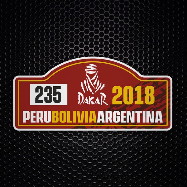 Autocollants: Dakar 2018 - numéro personnalisé