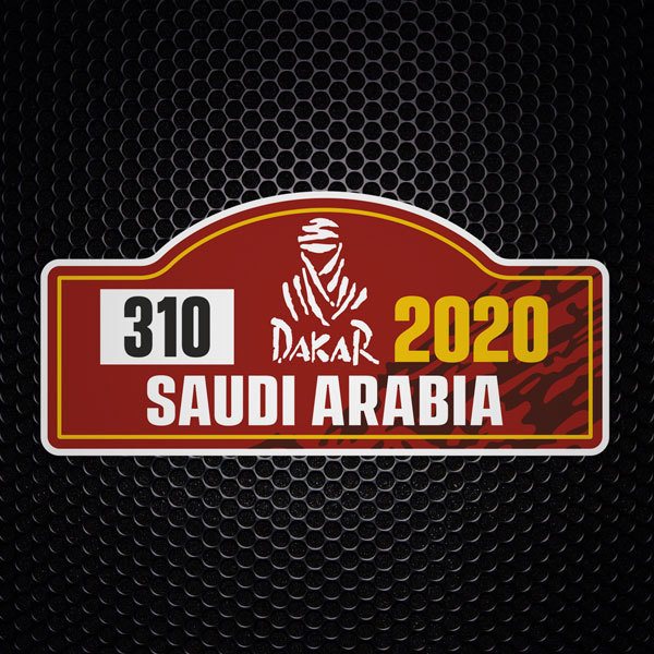 Autocollants: Dakar 2020 - Nombre personnalisé