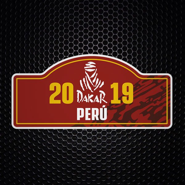 Autocollants: Num&eacute;ro 20 DAKAR 2019 PER&Uacute;