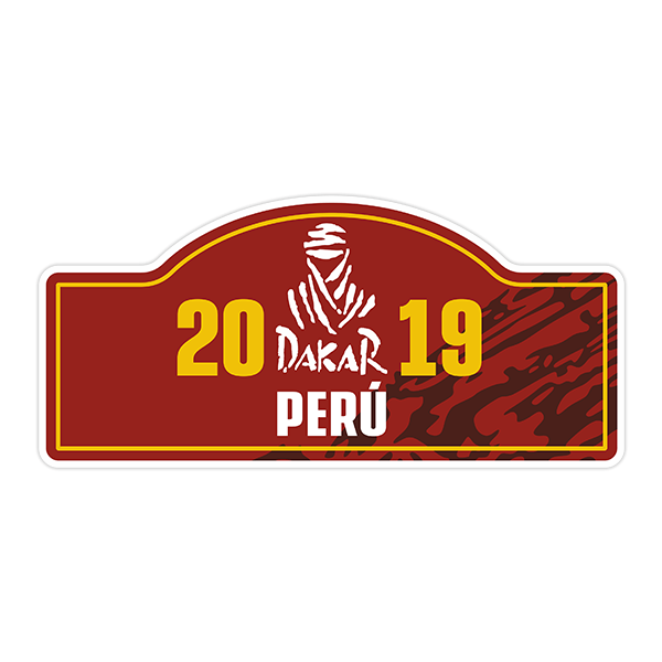 Autocollants: Num&eacute;ro 20 DAKAR 2019 PER&Uacute;