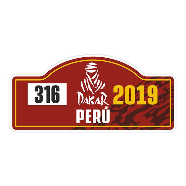 Autocollants: Dakar 2019 - Nombre personnalisé
