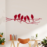 Stickers muraux: 6 oiseaux sur une branche 4