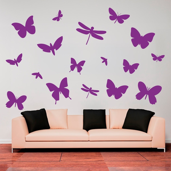 Sticker enfant Insectes Papillon 