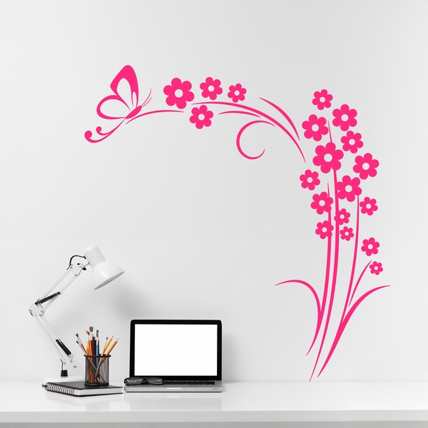 Fleurs et papillon 1/4