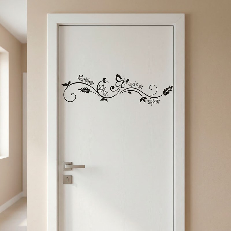 Frise florale avec papillon 13