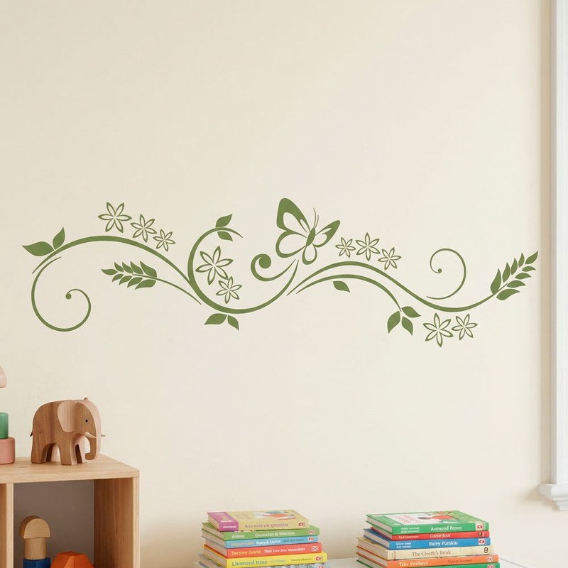 Frise florale avec papillon 4