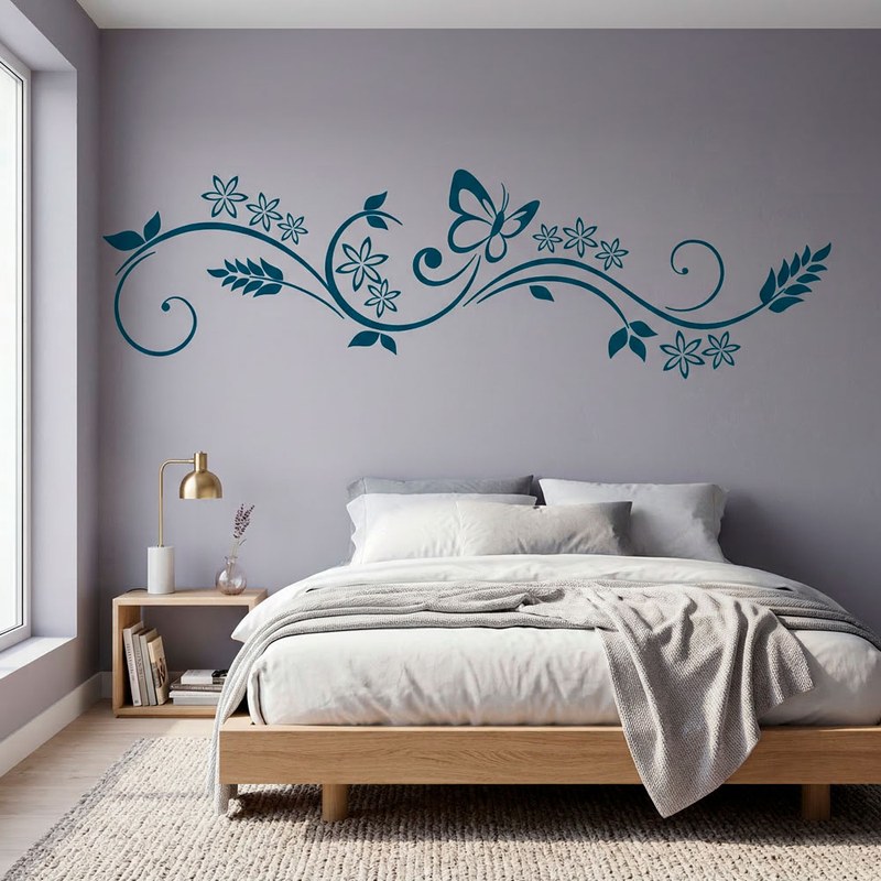 Frise florale avec papillon 5