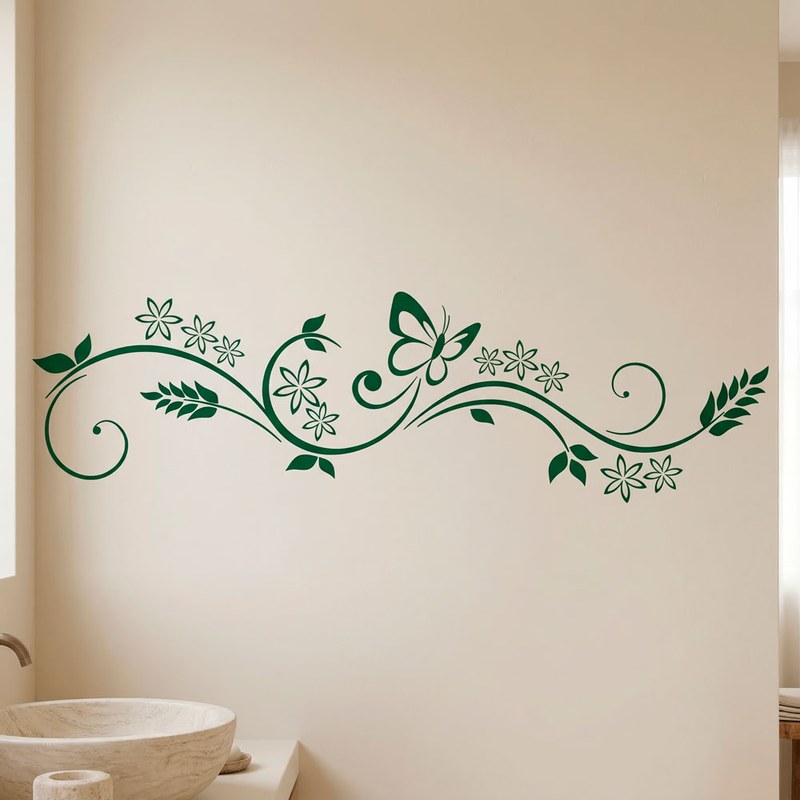 Frise florale avec papillon 6