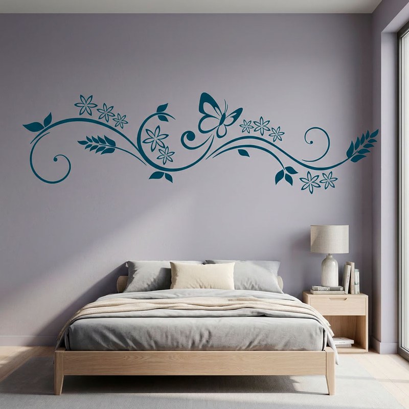 Frise florale avec papillon 7