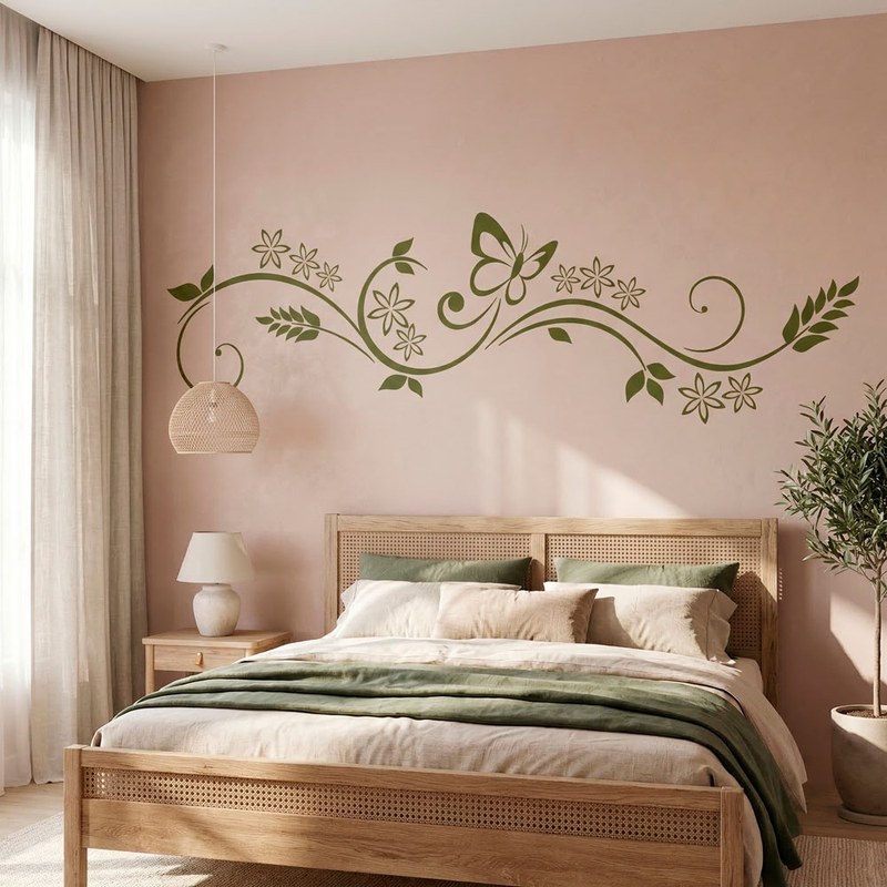 Frise florale avec papillon 8