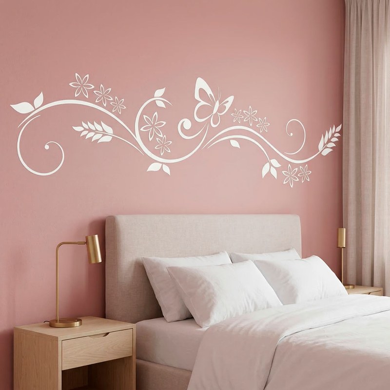 Frise florale avec papillon 9