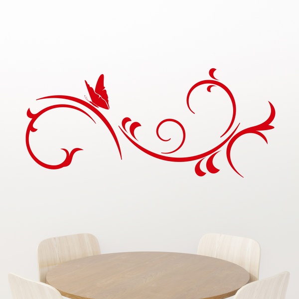 Arabesque florale avec papillon 0