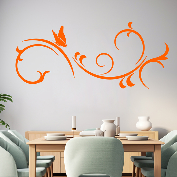 Arabesque florale avec papillon 4