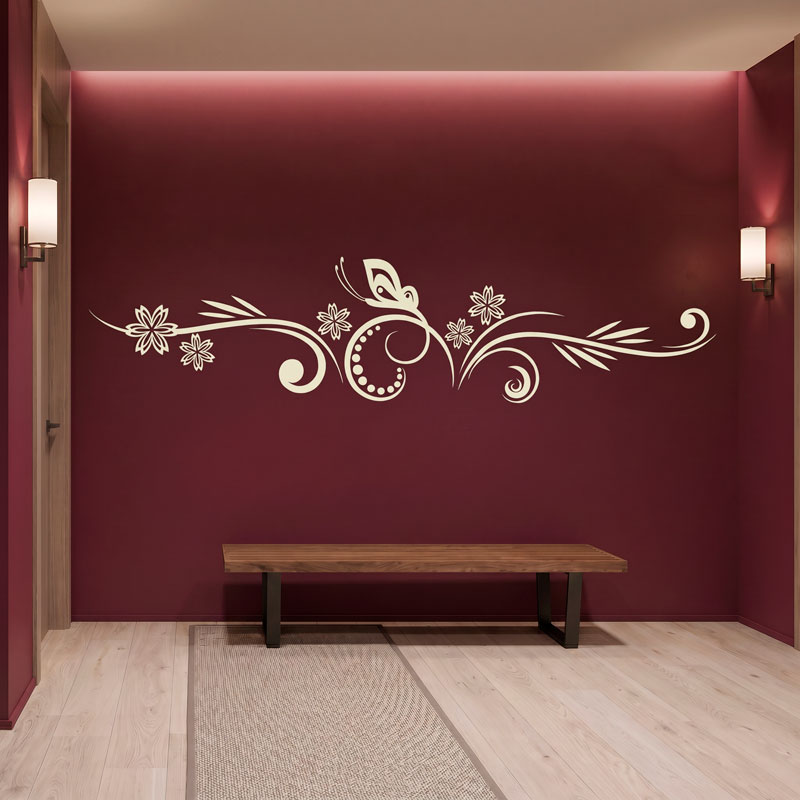 Composition florale et papillon 2/9