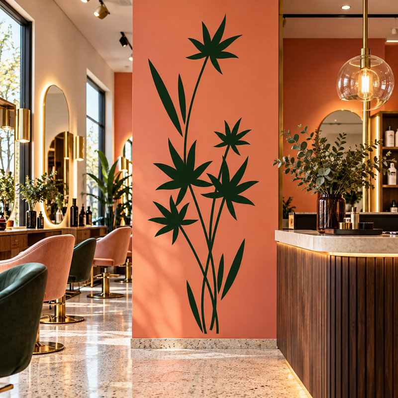 Stickers muraux: Cyperus floral