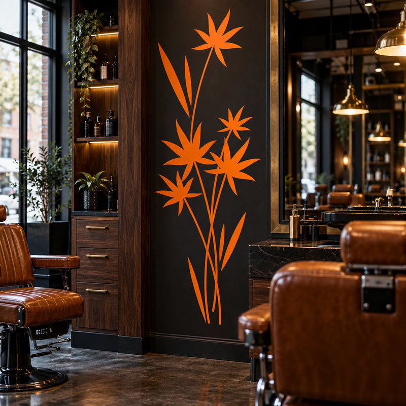 Stickers muraux: Cyperus floral