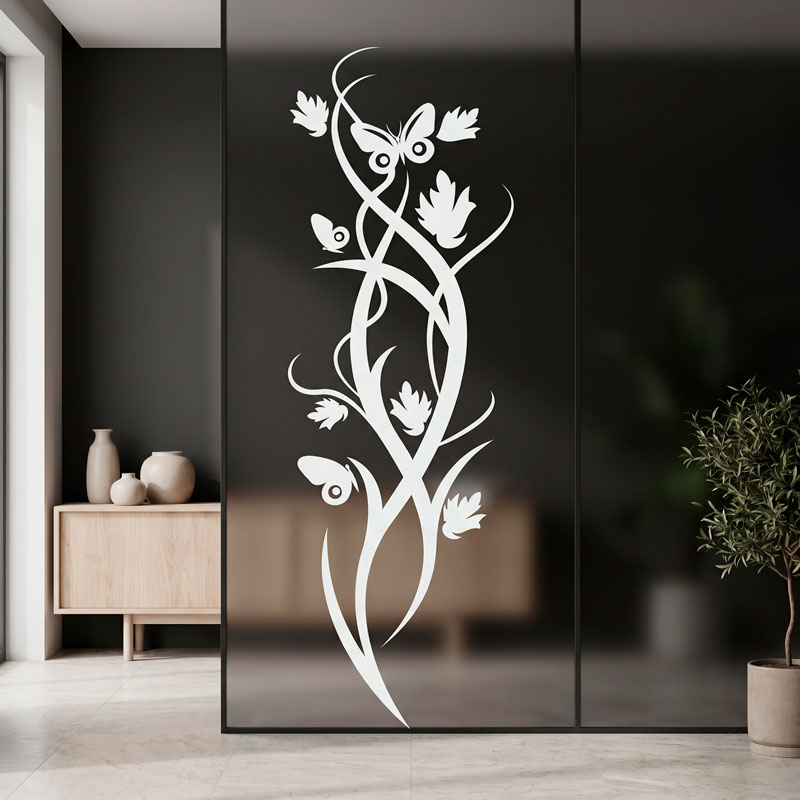 Composition florale verticale aux papillons 2