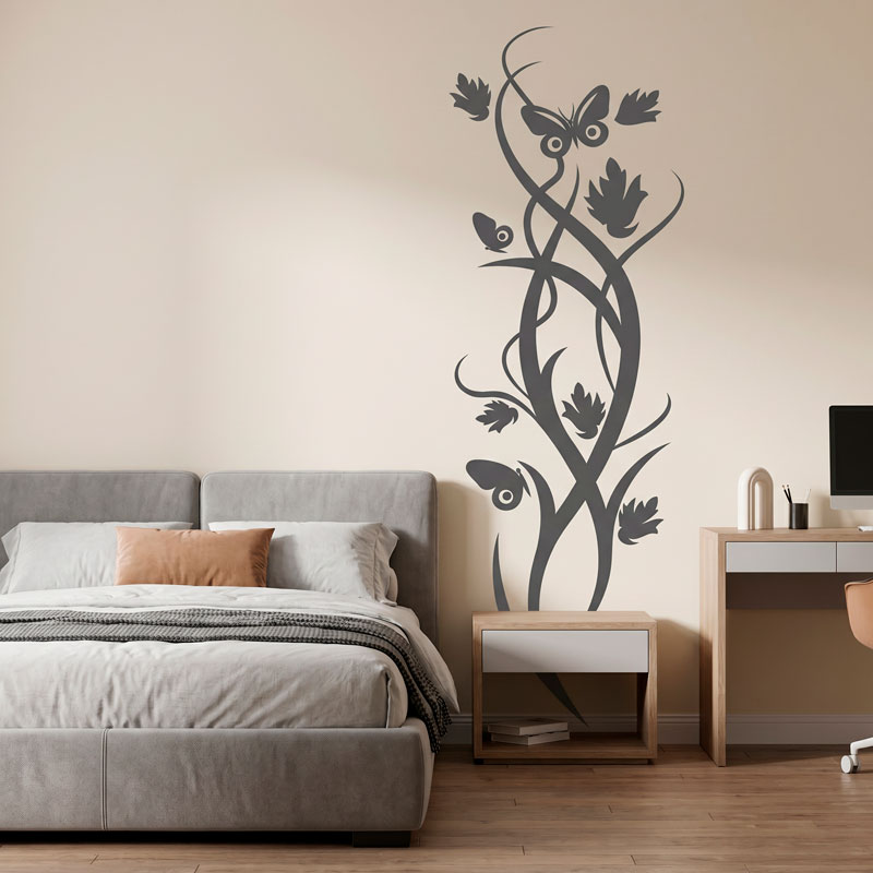 Composition florale verticale aux papillons 3