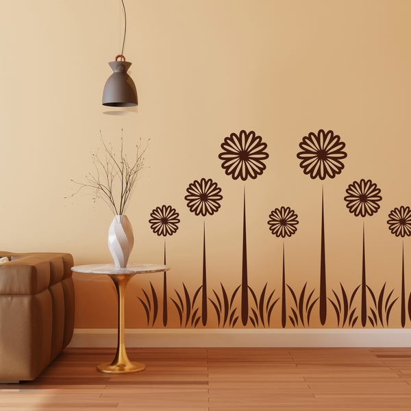 Stickers muraux: Tournesols floraux