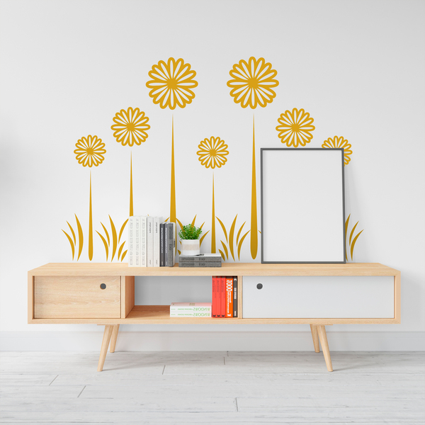 Stickers muraux: Tournesols floraux