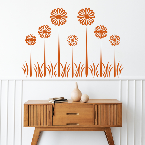 Stickers muraux: Tournesols floraux