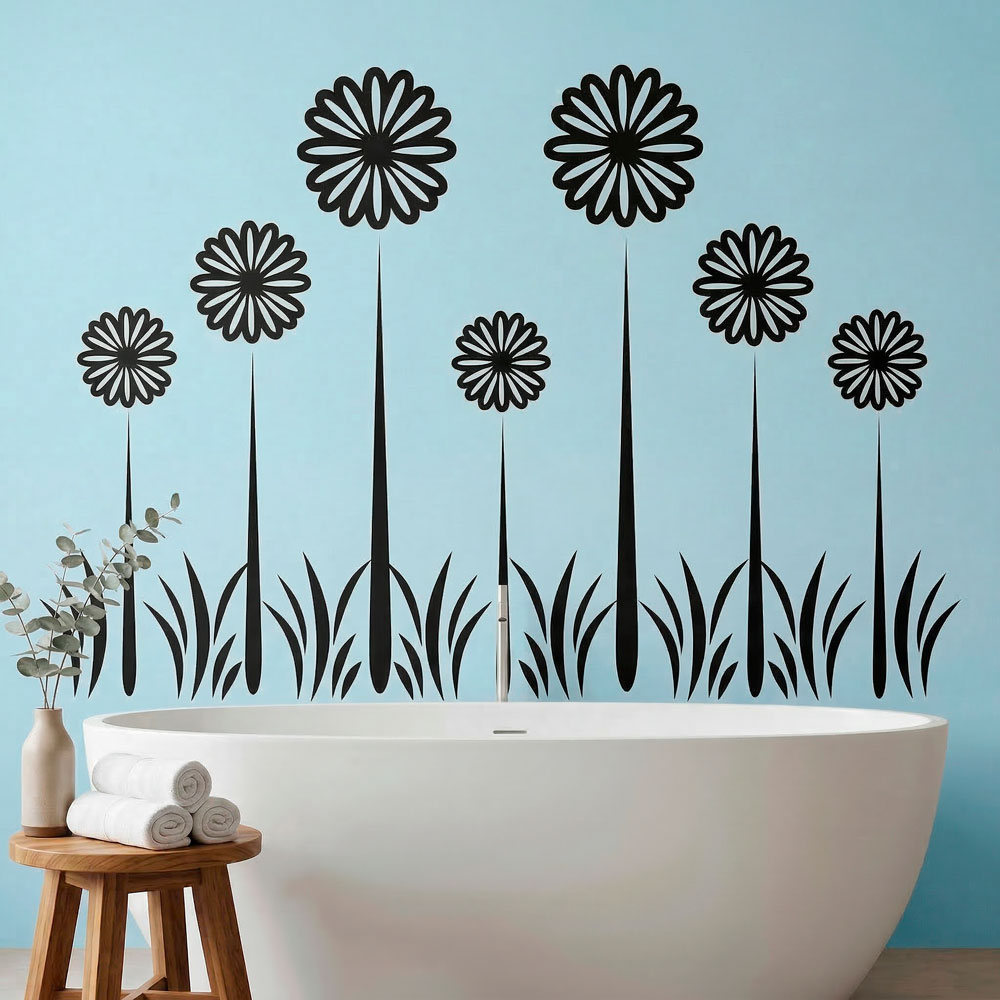 Stickers muraux: Tournesols floraux